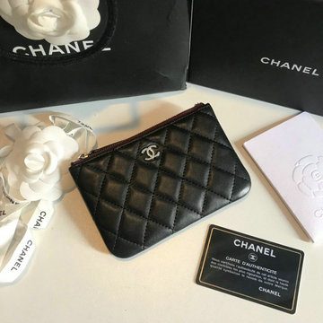シャネル CHANEL JS-CH82365YYK　2020年最新入荷 ファスナー短財布 ジッピーウォレット コインケース 小銭入れ ラムスキン