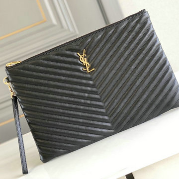 イヴサンローラン Saint laurent YSL JS-YSL440222JK　2020年最新入荷 モノグラム クラッチバッグ 手持ちかばん ストラップ付き メンズかばん レザー