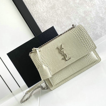 イヴサンローラン Saint laurent YSL JS-YSL442906EYB　2020年最新入荷 ミディアム サンセット 斜め掛け ショルダーバッグ クロスボディ レディースかばん クロコ柄