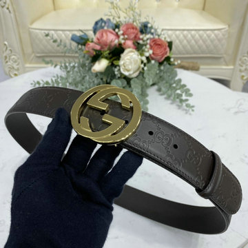 商品名称：グッチ GUCCI 057-GG411924SK　2020年最新入荷 シグネチャー レザー ベルト 幅40mm カーフレザー