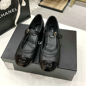シャネル CHANEL 26-CHJ21005P 2021年夏最新入荷 メリージェーン ローファー フラットシューズ レディース バレエシューズ レザー