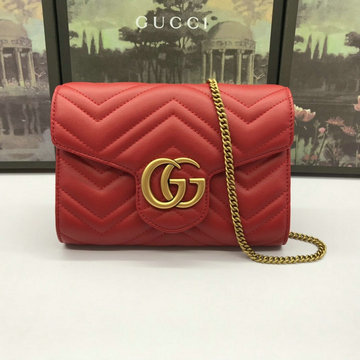 グッチ GUCCI 057-GG474575RD　2020年最新入荷 チェーンウォレット クロスボディ 斜め掛け ショルダーバッグ レディースかばん レザー