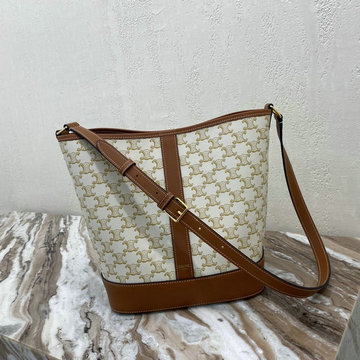 セリーヌ CELINE 99-CE191132BS 2020年最新作 ミディアム バケットバッグ ハンドバッグ ショルダーバッグ レディースかばん トリオンフキャンバス カーフスキン