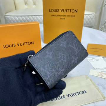 ルイヴィトン LOUISVUITTON 057-M64430　2020年最新入荷 コインパース ジッピー コインケース ファスナー短財布 モノグラムエクリプス キャンバス