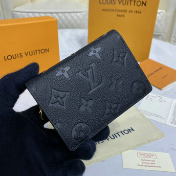 ルイヴィトン LOUISVUITTON 057-M80151　2020年最新入荷 ポルトフォイユ クレア 二つ折り短財布 カードポケット モノグラムアンプラント レザー
