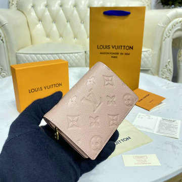 ルイヴィトン LOUISVUITTON 057-M80152　2020年最新入荷 ポルトフォイユ クレア 二つ折り短財布 カードポケット モノグラムアンプラント レザー