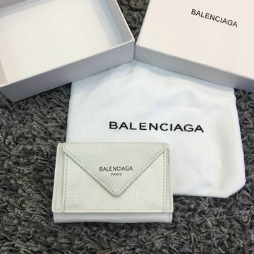 バレンシアガ BALENCIAGA GH-BA3914B  2021年最新入荷 ペーパー ミニ ウォレット カートロット コインセクション 札入れ カーフスキン 黒