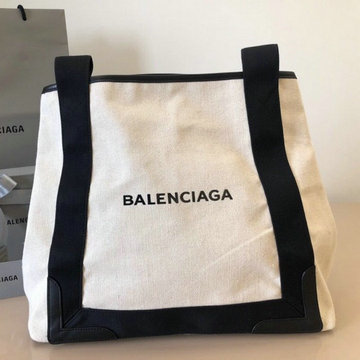 バレンシアガ BALENCIAGA GH-BA17410ZB 2021年最新入荷 NAVY カバスバッグ トートバッグ ハンドバッグ コットンキャンパス カーフスキン