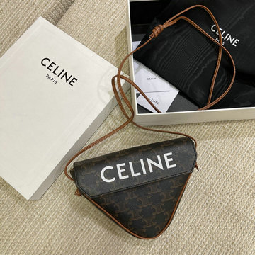 セリーヌ CELINE BXN-CE20533BKF  2021年最新作 トライアングルバッグ 斜め掛け ショルダーバッグ クロスボディ レディースかばん トリオンフキャンバス