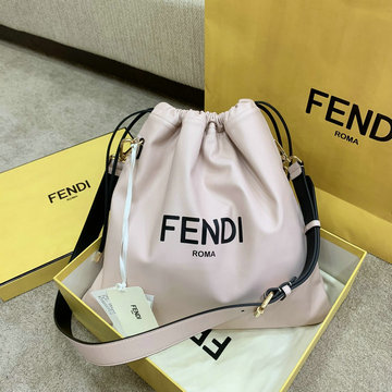 フェンディ FENDI BXN-FD36541F  2021年最新作 8BT337 パック スリムクラッチ ドローストリングバッグ クロスボディ 2way ポーチバッグ カーフレザー