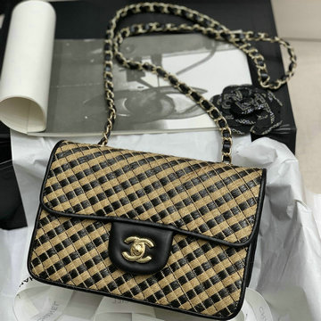シャネル CHANEL 99-CH69900BK  2021年最新入荷 フラップバッグ 斜め掛け ショルダーバッグ クロスボディ レディースかばん ラフィア