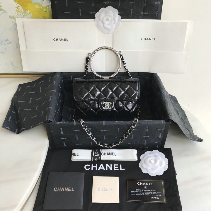 商品名称：シャネル CHANEL 057-CH1665BK 2021年最新入荷 トップハンドルバッグ トートバッグ ハンドバッグ 2way ショルダーバッグ クロスボディ レディースかばん パテントレザー