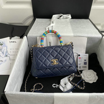商品名称：シャネル CHANEL 057-CH2215CJSL  2021年最新入荷 トップハンドル ミニ フラップ バッグ トートバッグ ハンドバッグ 2way ショルダーバッグ クロスボディ ゴートスキン