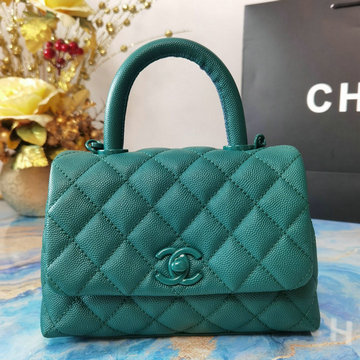 シャネル CHANEL 057-CH2215QQGL 2021年最新入荷 トップハンドル ミニ フラップ バッグ トートバッグ ハンドバッグ 2way ショルダーバッグ クロスボディ キャビアスキン