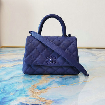 シャネル CHANEL 057-CH2215QQLS 2021年最新入荷 トップハンドル ミニ フラップ バッグ トートバッグ ハンドバッグ 2way ショルダーバッグ クロスボディ キャビアスキン