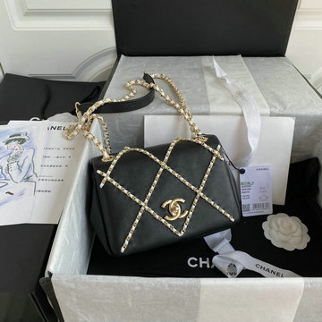 シャネル CHANEL 057-CH2382BK 2021年最新入荷 スモール フラップ バッグ 斜め掛け ショルダーバッグ クロスボディ レディースかばん ラムスキン