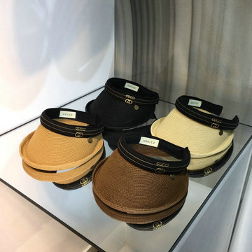 グッチ GUCCI 057-MZGG21015  2021年最新入荷 ヘアピンキャップ サンハット バイザーキャップ 帽子 ストローハット 日焼け止め