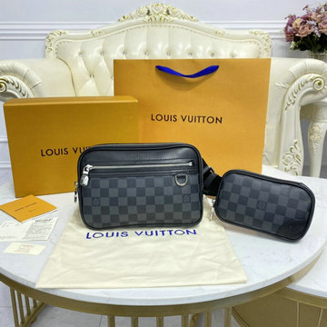 ルイヴィトン LOUISVUITTON 057-N50018 2021年最新入荷 スコット メッセンジャーバッグ ウェストバッグ ショルダーバッグ ダミエグラフィットキャンパス