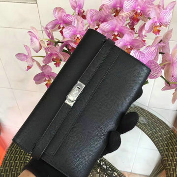 商品名称：エルメス HERMES 063-H708SYBK 2021年最新入荷 ケリーウォレット 手持ちかばん ロングウォレット クラッチバッグ ヴォーエプソン