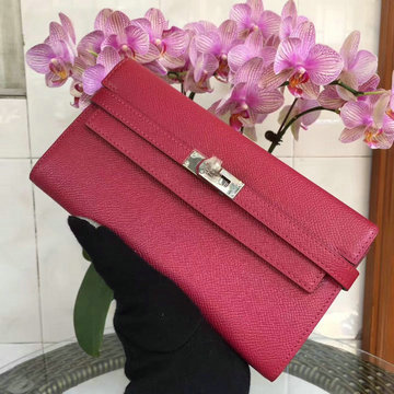 エルメス HERMES 063-H708SYJH  2021年最新入荷 ケリーウォレット 手持ちかばん ロングウォレット クラッチバッグ ヴォーエプソン