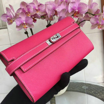 エルメス HERMES 063-H708SYMH  2021年最新入荷 ケリーウォレット 手持ちかばん ロングウォレット クラッチバッグ ヴォーエプソン