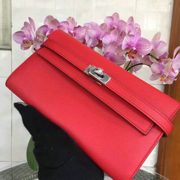 エルメス HERMES 063-H708SYRD 2021年最新入荷 ケリーウォレット 手持ちかばん ロングウォレット クラッチバッグ ヴォーエプソン