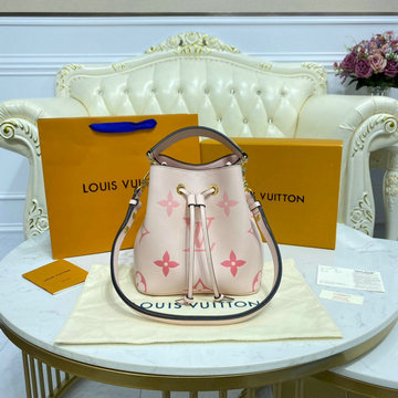 ルイヴィトン LOUISVUITTON  057-M45709F 2021年最新入荷 ネオノエ BB バケットバッグ ショルダーバッグ トートバッグ ドローストリングバッグ グレインレザー