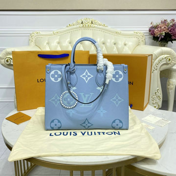 ルイヴィトン LOUISVUITTON 057-M45718 2021年最新入荷 オンザゴー MM ハンドバッグ トートバッグ ママバッグ ショッピングバッグ グレインレザー