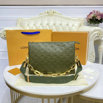 ルイヴィトン LOUISVUITTON 057-M57782  2021年最新入荷 クッサン MM ショルダーバッグ クロスボディバッグ レディースかばん モノグラム パターン ラムレザー