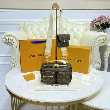 ルイヴィトン LOUISVUITTON 057-M80446 2021年最新入荷 ユーティリティ クロスボディ 斜め掛け ショルダーバッグ ハンドバッグ トートバッグ モノグラムキャンパス