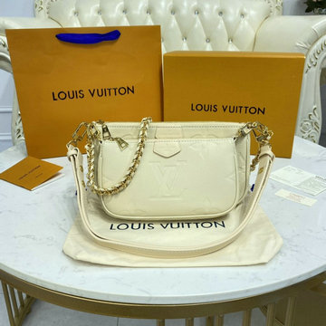 ルイヴィトン LOUISVUITTON 057-M80447  2021年最新入荷 ミュルティ ポシェット アクセソワール ショルダーバッグ ポーチ チェーンウォレット グレインレザー