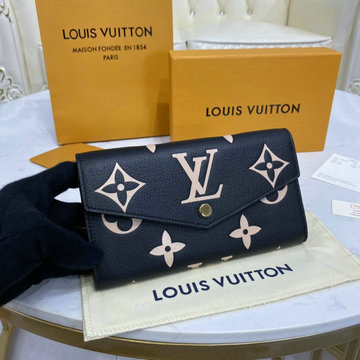 商品名称：ルイヴィトン LOUISVUITTON 057-M80496 2021年最新入荷 ポルトフォイユ サラ 二つ折り 長財布 ロングウォレット バイカラー モノグラム アンプラント レザー