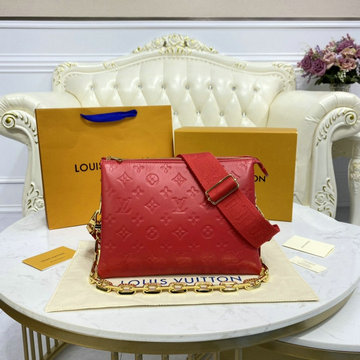 商品名称：ルイヴィトン LOUISVUITTON 057-M57792 2021年最新入荷 クッサン PM ショルダーバッグ クロスボディバッグ レディースかばん モノグラム パターン ラムレザー