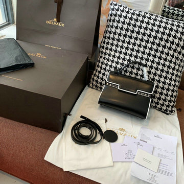 デルヴォー Delvaux 99-DE0020BPQBK 2021年最新入荷 トップハンドルバッグ トートバッグ 2way ショルダーバッグ クロスボディ レディースかばん BOX革
