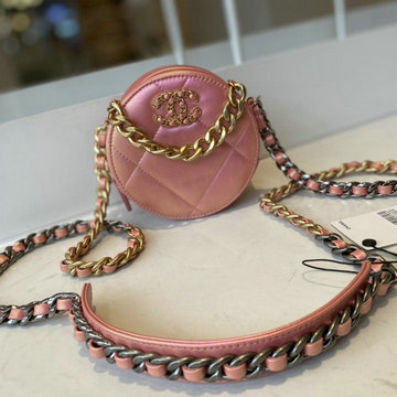 シャネル CHANEL CC-CH0945HCF  2021年最新入荷 19 チェーンク クラッチ ラウンドバッグ 斜め掛け ショルダーバッグ クロスボディ レディースかばん カーフレザー