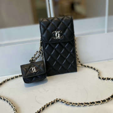 シャネル CHANEL CC-CH2033BK 2021年最新入荷 モバイルフォン Airpods ケース ケ携帯ケース 小銭入れ チェーン付き スマートフォンケース
