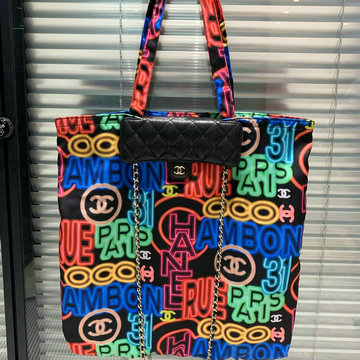 シャネル CHANEL 025-CH23062021年最新入荷 折りたたみ トートバッグ 斜め掛け ショルダーバッグ チェーンストラップ レディースかばん