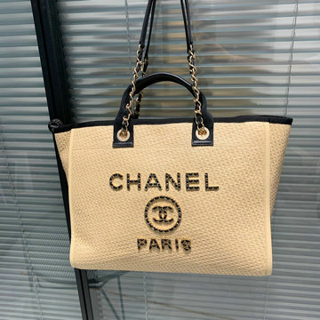 シャネル CHANEL 025-CH66941CXS 2021年最新入荷 ショピングバッグ ハンドバッグ トートバッグ ママバッグ レディースかばん ストロー カーフスキン