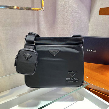 商品名称：プラダ PRADA 025-PD2VH1182021年最新入荷 斜め掛け ショルダーバッグ クロスボディバッグ メンズかばん ナイロン サフィアーノレザー