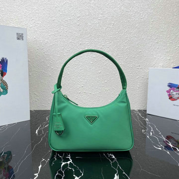 プラダ PRADA 025-PD1NE515PGL2021年最新入荷 クレオ ホーボーバッグ ショルダーバッグ レディースかばん トライアングルロゴ付 ナイロン