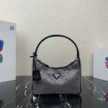 プラダ PRADA 025-PD1NE515ZBK 2021年最新入荷 クレオ ホーボーバッグ ショルダーバッグ レディースかばん トライアングルロゴ付 レザー