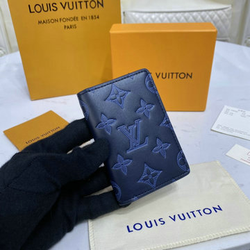 ルイヴィトン LOUISVUITTON 057-M80421 2021年最新入荷 オーガナイザー ドゥ ポッシュ 二つ折り短財布 パスポートケース カードケース モノグラム シャドウ レザー