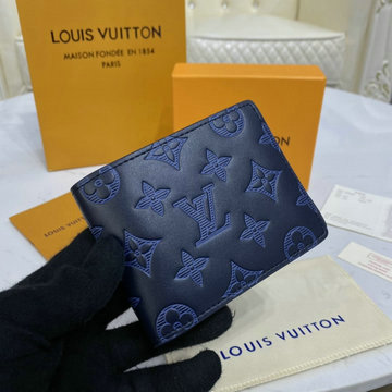 ルイヴィトン LOUISVUITTON 057-M80422 2021年最新入荷 ポルトフォイユ ミュルティプル ふたつ折り短財布 ショートウォレット モノグラム シャドウ レザー