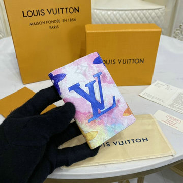 ルイヴィトン LOUISVUITTON 057-M80456  2021年最新入荷 ポルトフォイユ ミュルティプル 二つ折り短財布 ショートウォレット ウォーターカラー モノグラム キャンバス