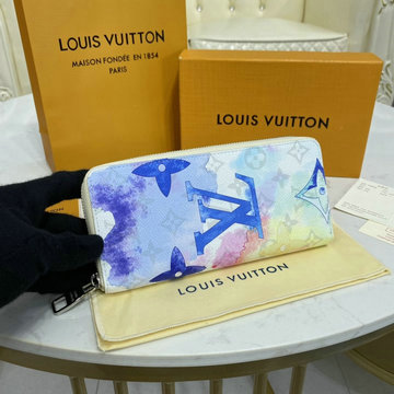 ルイヴィトン LOUISVUITTON 057-M80499 2021年最新入荷 ジッピーウォレット ヴェルティカル ァスナー長財布 ウォーターカラー モノグラム キャンバス