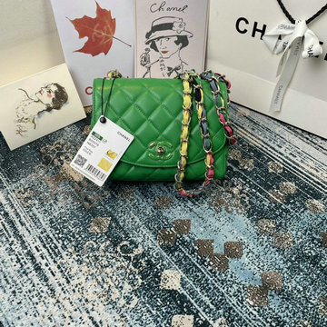 シャネル CHANEL CC-CH2411GL 2021年最新入荷 フラップ バッグ 斜め掛け ショルダーバッグ クロスボディバッグ レディースかばん ラムスキン
