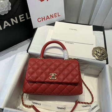 シャネル CHANEL CC-CH92990GQJRD 2021年最新入荷 トップハンドルバッグ トートバッグ 2way ショルダーバッグ レディースかばん グレインドカーフスキン