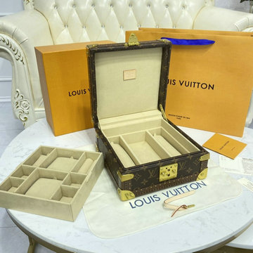 商品名称：ルイヴィトン LOUISVUITTON 057-M44185B 2021年最新入荷 コフレ ジュワイアリー ジェリーボックス アクセサリー収納 コンパートメント トランク モノグラムキャンパス
