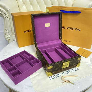 商品名称：ルイヴィトン LOUISVUITTON 057-M44185Z  2021年最新入荷 コフレ ジュワイアリー ジェリーボックス アクセサリー収納 コンパートメント トランク モノグラムキャンパス