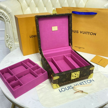商品名称：ルイヴィトン LOUISVUITTON 057-M44185M 2021年最新入荷 コフレ ジュワイアリー ジェリーボックス アクセサリー収納 コンパートメント トランク モノグラムキャンパス